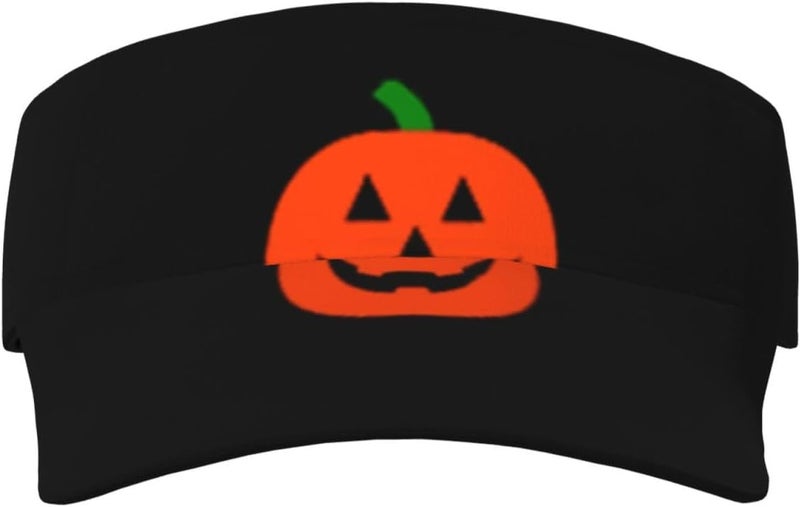 PRTYABS Halloween Pumpkin Face Pattern Sun Visor Hat for Men Women Visor Adjustable Cap for Running, Golf - Image 1